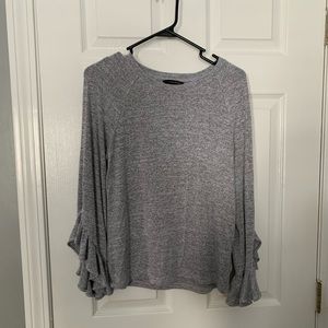 Banana Republic heather grey long sleeve top